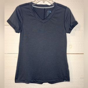 The North Face Women's Short-Sleeve V-Neck Tee - Charcoal